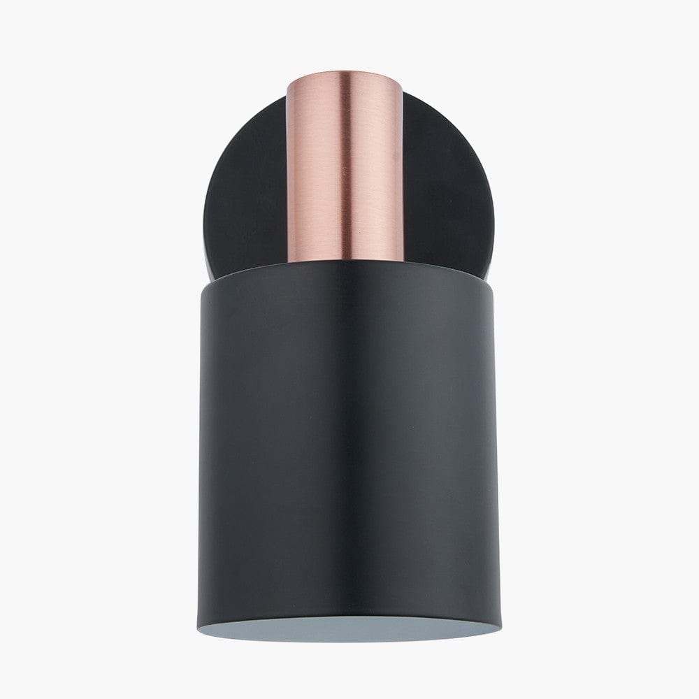 Pacific Lifestyle Lighting Biba Black and Antique Copper Retro Wall Light House of Isabella UK