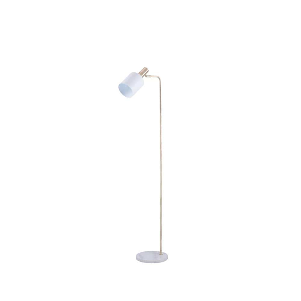 Pacific Lifestyle Lighting Biba Marble Footed White and Gold Retro Floor Lamp House of Isabella UK