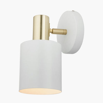 Pacific Lifestyle Lighting Biba White and Gold Retro Wall Light House of Isabella UK