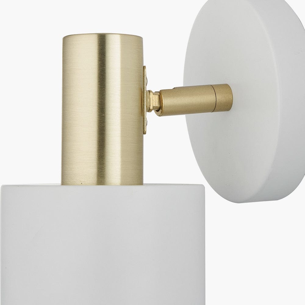 Pacific Lifestyle Lighting Biba White and Gold Retro Wall Light House of Isabella UK