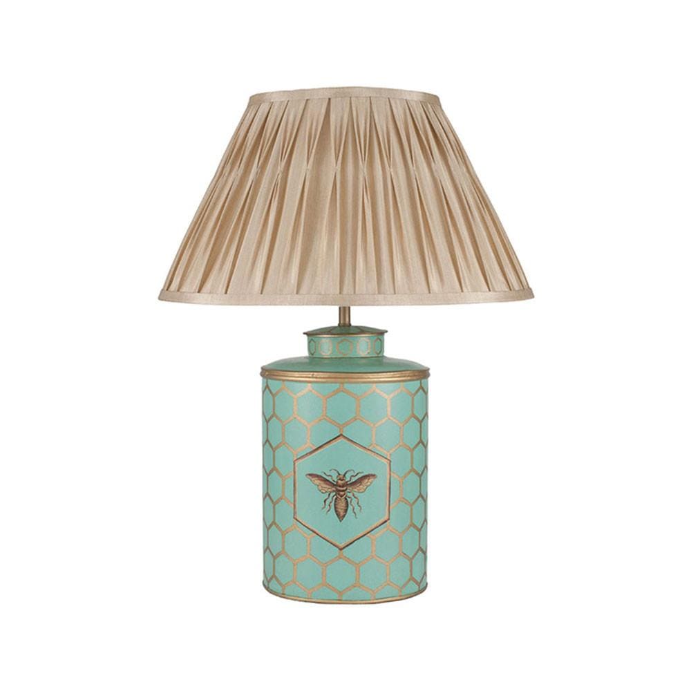 Pacific Lifestyle Lighting Blue Honeycomb Hand Painted Metal Table Lamp House of Isabella UK