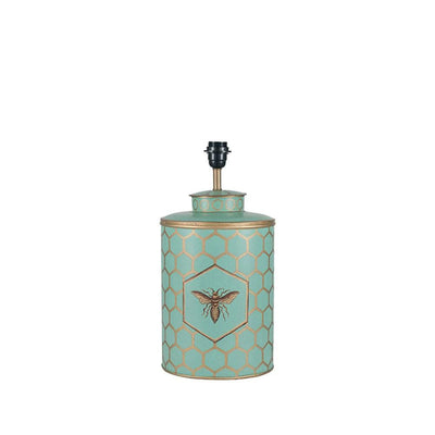 Pacific Lifestyle Lighting Blue Honeycomb Hand Painted Metal Table Lamp House of Isabella UK