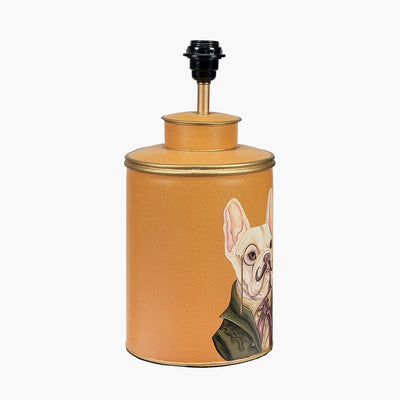Pacific Lifestyle Lighting Boston Terrier Mustard Hand Painted Metal Table Lamp House of Isabella UK