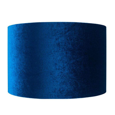 Pacific Lifestyle Lighting Bow 35cm Sapphire Velvet Cylinder Shade House of Isabella UK