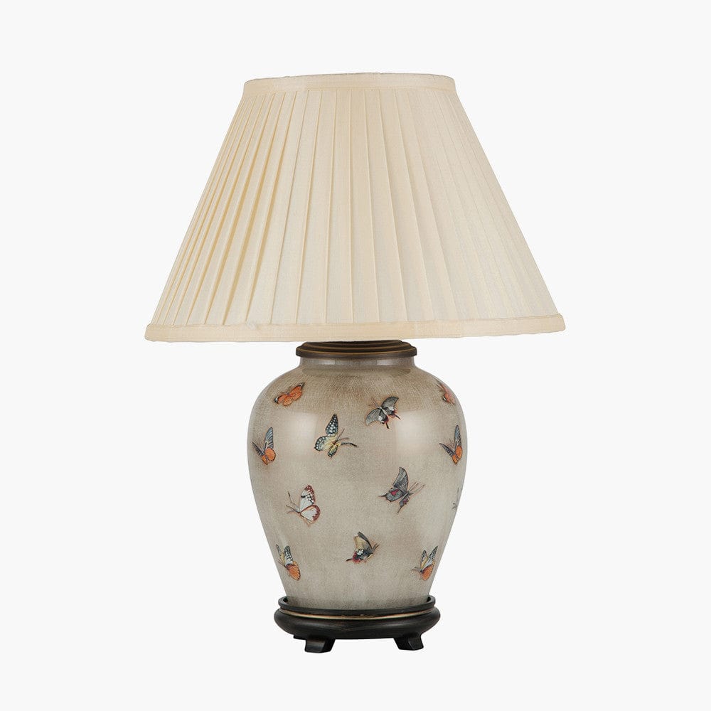 Pacific Lifestyle Lighting Butterflies Small Glass Table Lamp House of Isabella UK