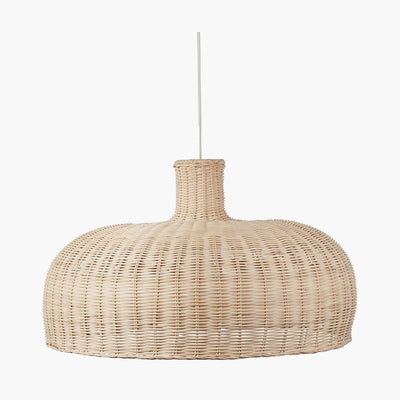 Pacific Lifestyle Lighting Caswell Natural Rattan Dome Pendant House of Isabella UK