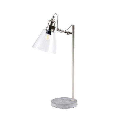 Pacific Lifestyle Lighting Chaplin Concrete, Chrome and Glass Table Lamp House of Isabella UK