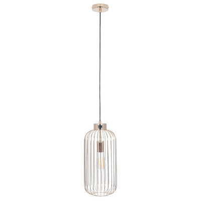 Pacific Lifestyle Lighting Dania French Gold Metal Wire Tall Pendant House of Isabella UK
