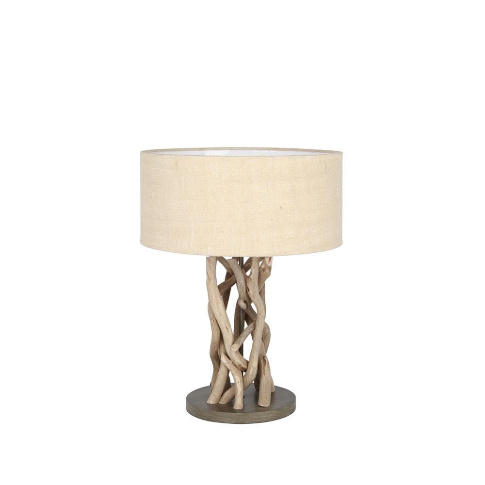 Pacific Lifestyle Lighting Derna Driftwood and Natural Jute Table Lamp House of Isabella UK