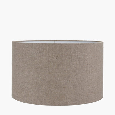 Pacific Lifestyle Lighting Edward 50cm Natural Linen Cylinder Shade House of Isabella UK