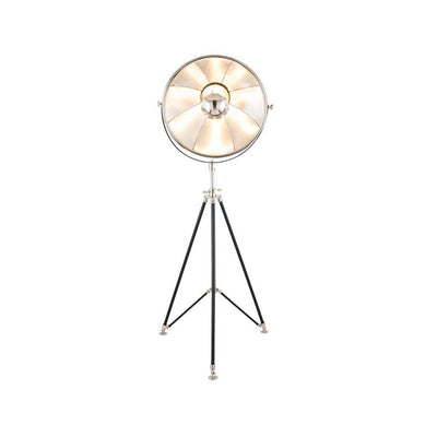 Pacific Lifestyle Lighting Elstree Black and Silver Metal Tripod Floor Lamp House of Isabella UK
