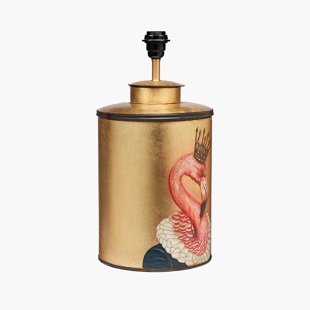 Pacific Lifestyle Lighting Flamingo Gold Hand Painted Metal Table Lamp House of Isabella UK