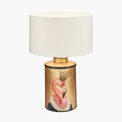 Pacific Lifestyle Lighting Flamingo Gold Hand Painted Metal Table Lamp House of Isabella UK