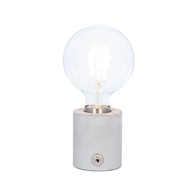 Pacific Lifestyle Lighting Frowick Concrete and Brushed Chrome Bulb Holder House of Isabella UK