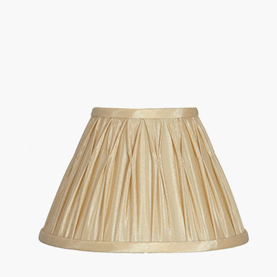 Pacific Lifestyle Lighting Garbo 35cm Gold Polysilk Pinch Pleat Shade House of Isabella UK