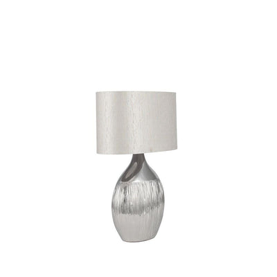 Pacific Lifestyle Lighting Gemini Silver Etched Ceramic Table Lamp House of Isabella UK