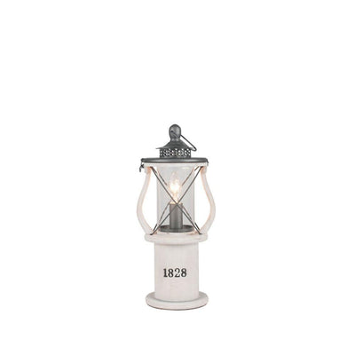 Pacific Lifestyle Lighting Gibson White Wood Lantern Table Lamp House of Isabella UK
