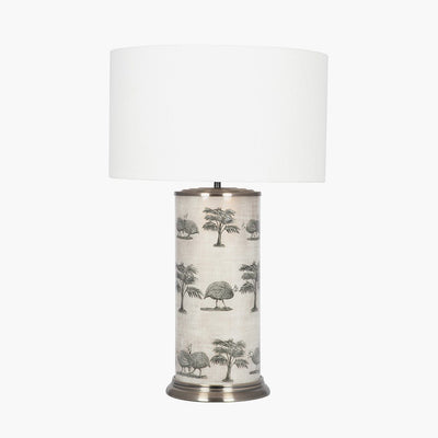 Pacific Lifestyle Lighting Guinea Foul Large Cylinder Glass Table Lamp House of Isabella UK