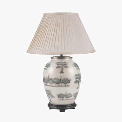Pacific Lifestyle Lighting Guinea Fowl Medium Glass Table Lamp House of Isabella UK
