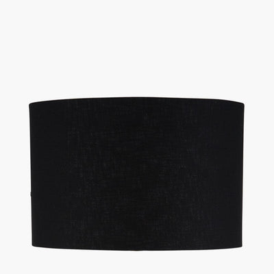 Pacific Lifestyle Lighting Harry 25cm Black Poly Cotton Cylinder Drum Shade House of Isabella UK
