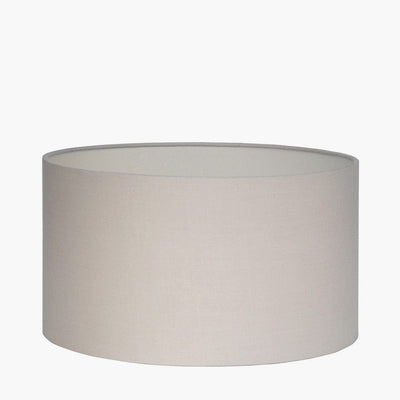 Pacific Lifestyle Lighting Harry 25cm Taupe Poly Cotton Cylinder Drum Shade House of Isabella UK