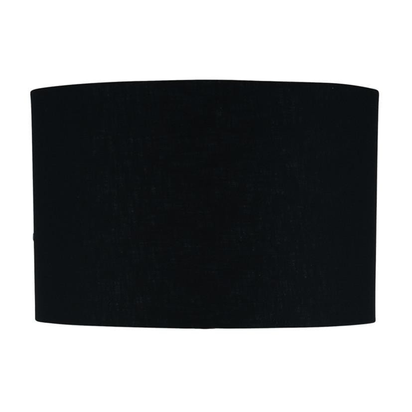 Pacific Lifestyle Lighting Harry 35cm Black Poly Cotton Cylinder Drum Shade House of Isabella UK