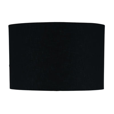 Pacific Lifestyle Lighting Harry 35cm Black Poly Cotton Cylinder Drum Shade House of Isabella UK