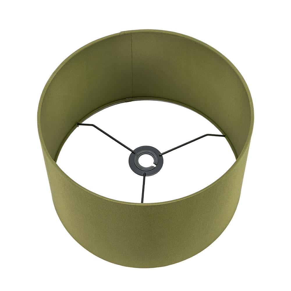 Pacific Lifestyle Lighting Harry 45cm Sage Poly Cotton Cylinder Drum Shade House of Isabella UK