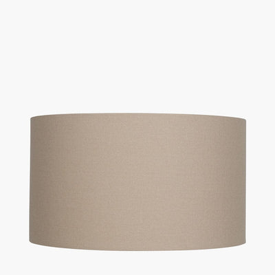 Pacific Lifestyle Lighting Henry 30cm Taupe Handloom Cylinder Shade House of Isabella UK