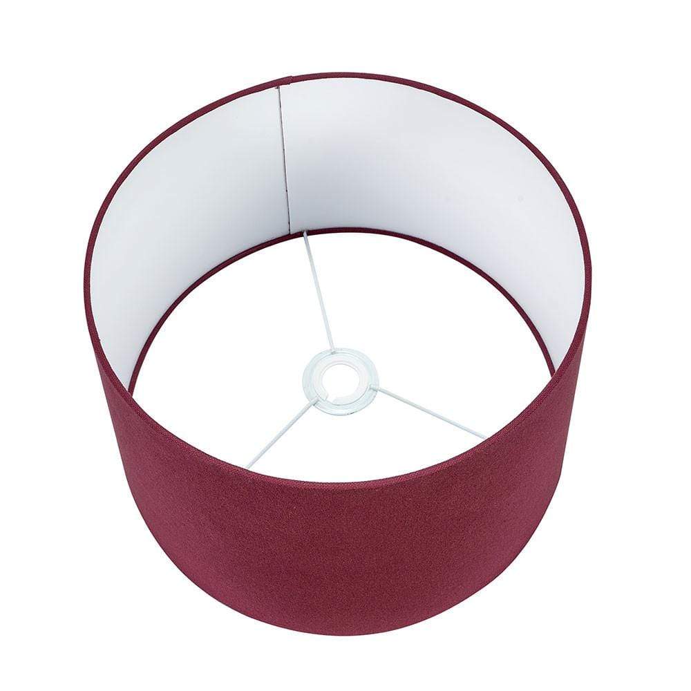 Pacific Lifestyle Lighting Henry 40cm Red Handloom Cylinder Shade House of Isabella UK