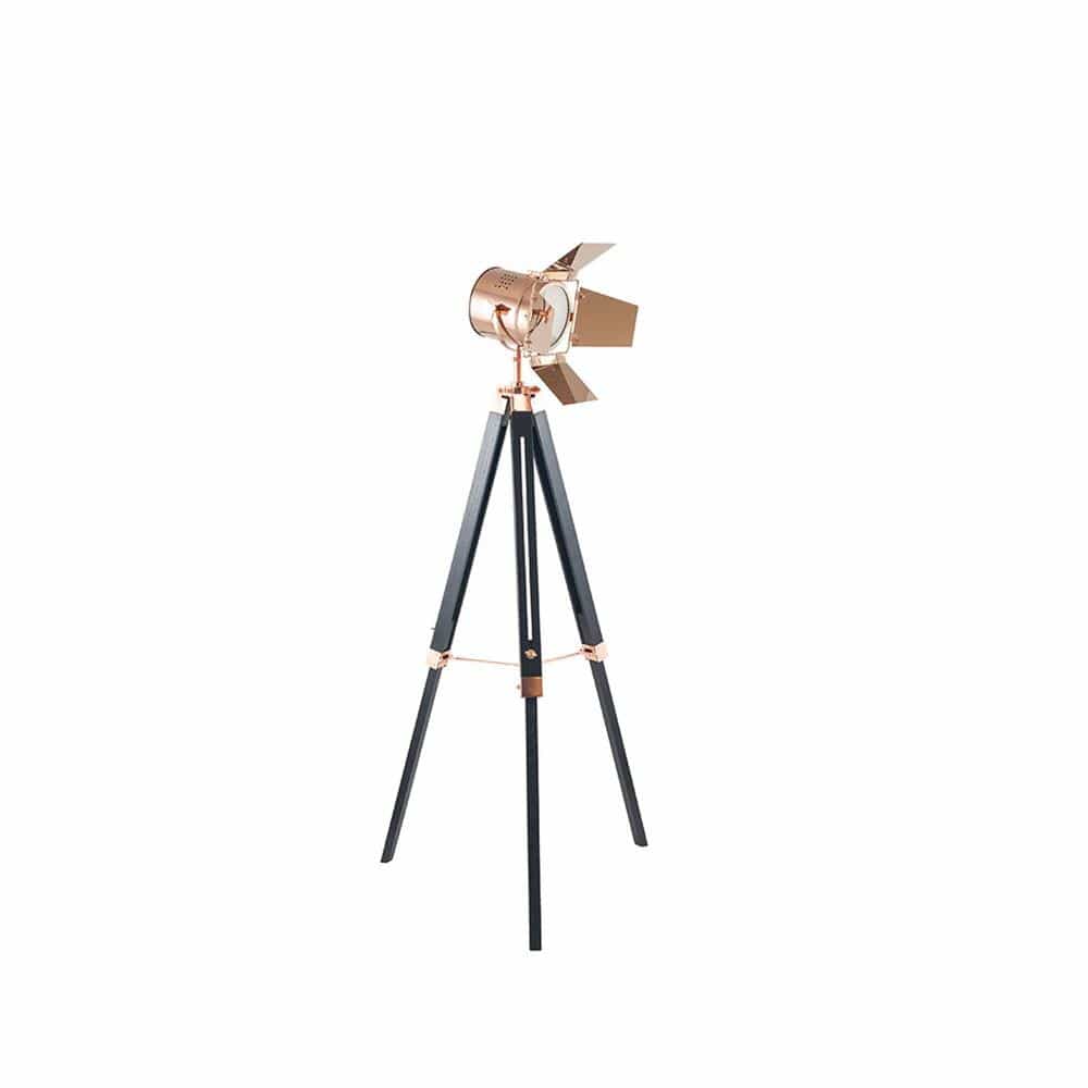 Pacific Lifestyle Lighting Hereford Copper and Black Tripod Floor Lamp House of Isabella UK