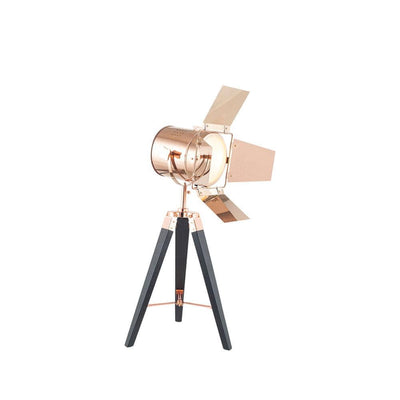 Pacific Lifestyle Lighting Hereford Copper and Black Tripod Table Lamp House of Isabella UK