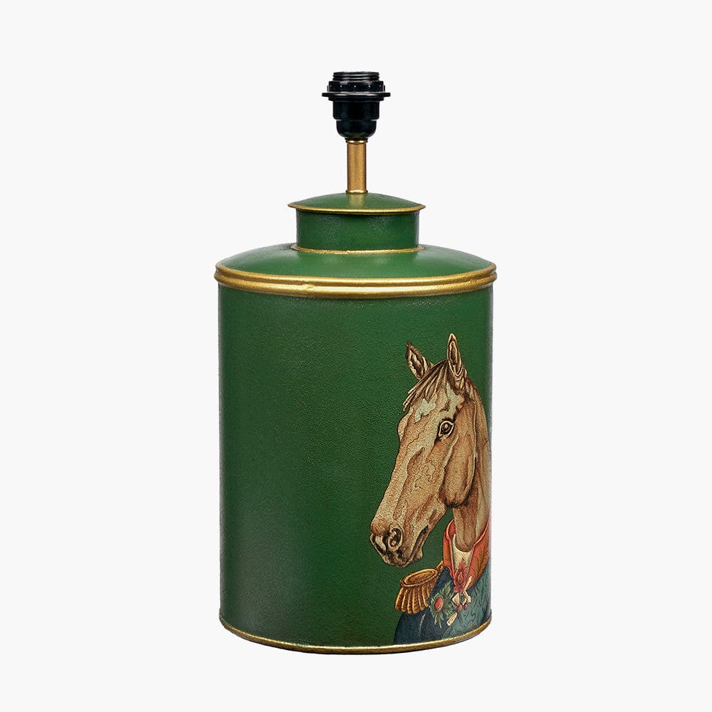 Pacific Lifestyle Lighting Horse Green Hand Painted Metal Table Lamp House of Isabella UK