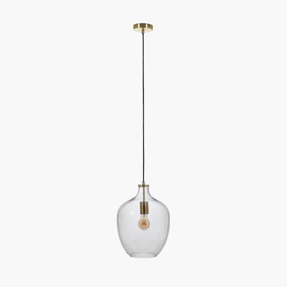 Pacific Lifestyle Lighting Islay Clear Bubble Glass Pendant House of Isabella UK