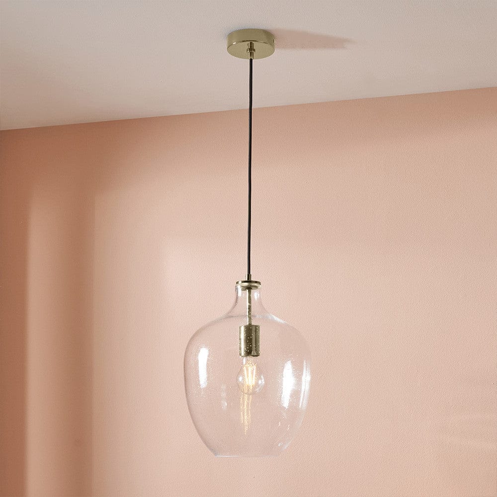Pacific Lifestyle Lighting Islay Clear Bubble Glass Pendant House of Isabella UK