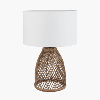 Pacific Lifestyle Lighting Konka Natural Woven Table Lamp House of Isabella UK