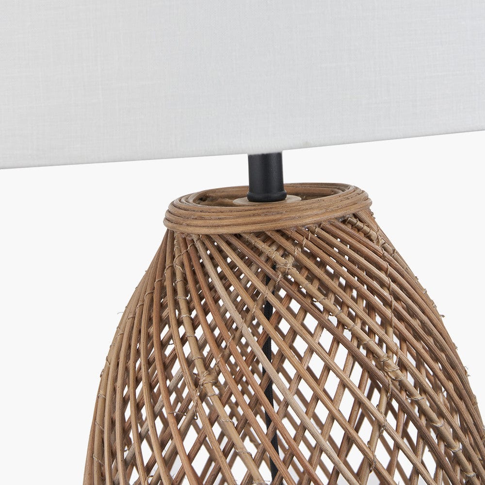 Pacific Lifestyle Lighting Konka Natural Woven Table Lamp House of Isabella UK