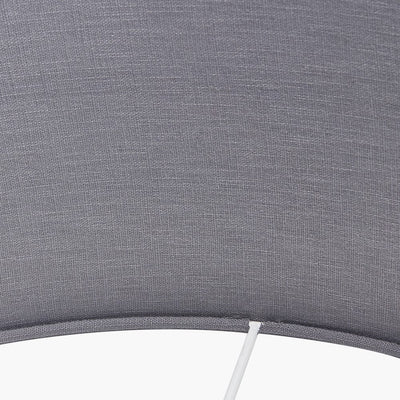 Pacific Lifestyle Lighting Lino 25cm Steel Grey Self Lined Linen Drum Shade House of Isabella UK