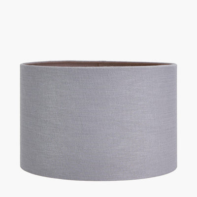 Pacific Lifestyle Lighting Lino 30cm Steel Grey Self Lined Linen Drum Shade House of Isabella UK