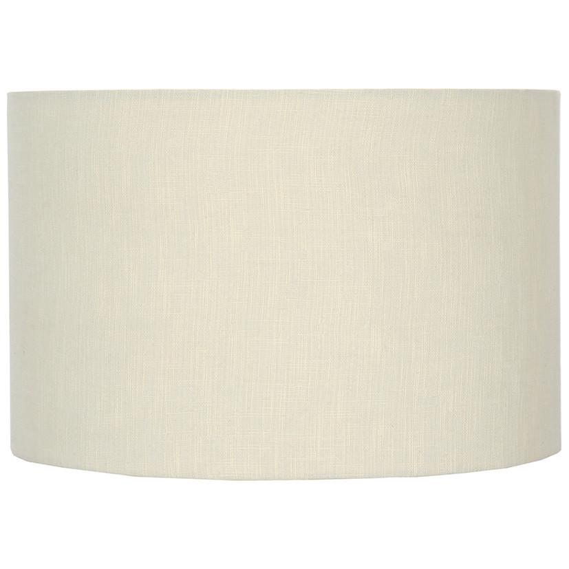 Pacific Lifestyle Lighting Lino 35cm Cream Self Lined Linen Drum Shade House of Isabella UK