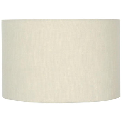 Pacific Lifestyle Lighting Lino 35cm Cream Self Lined Linen Drum Shade House of Isabella UK