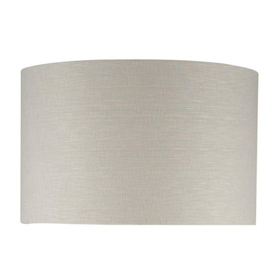 Pacific Lifestyle Lighting Lino 35cm Grey Self Lined Linen Drum Shade House of Isabella UK