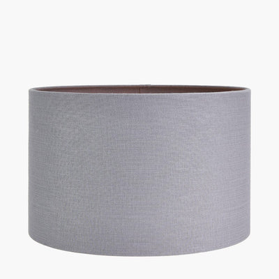 Pacific Lifestyle Lighting Lino 35cm Steel Grey Self Lined Linen Drum Shade House of Isabella UK