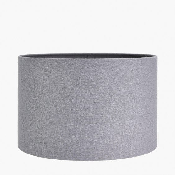 Pacific Lifestyle Lighting Lino 35cm Steel Grey Self Lined Linen Drum Shade House of Isabella UK
