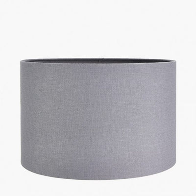 Pacific Lifestyle Lighting Lino 40cm Steel Grey Self Lined Linen Drum Shade House of Isabella UK