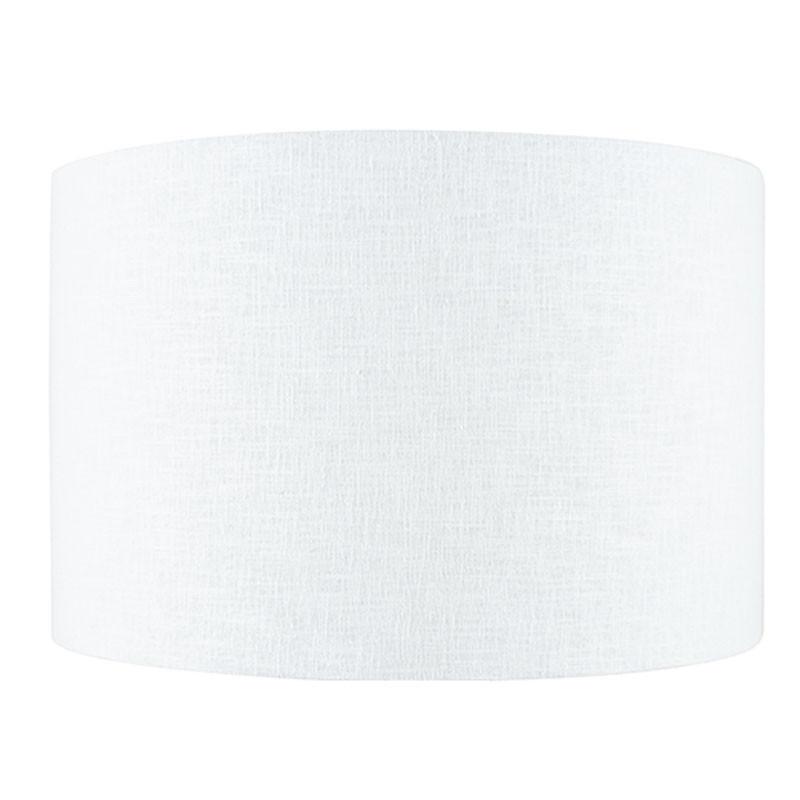 Pacific Lifestyle Lighting Lino 45cm White Self Lined Linen Drum Shade House of Isabella UK