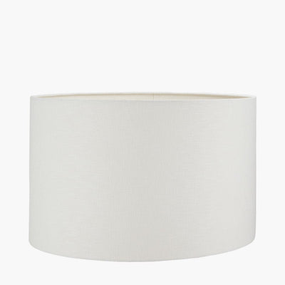 Pacific Lifestyle Lighting Lino 55cm White Self Lined Linen Drum Shade House of Isabella UK