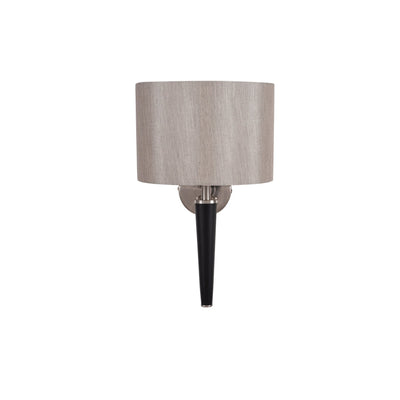 Pacific Lifestyle Lighting Lowry Brushed Silver and Matt Black Metal Wall Lamp House of Isabella UK