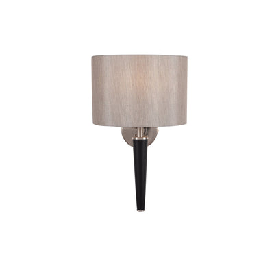 Pacific Lifestyle Lighting Lowry Brushed Silver and Matt Black Metal Wall Lamp House of Isabella UK