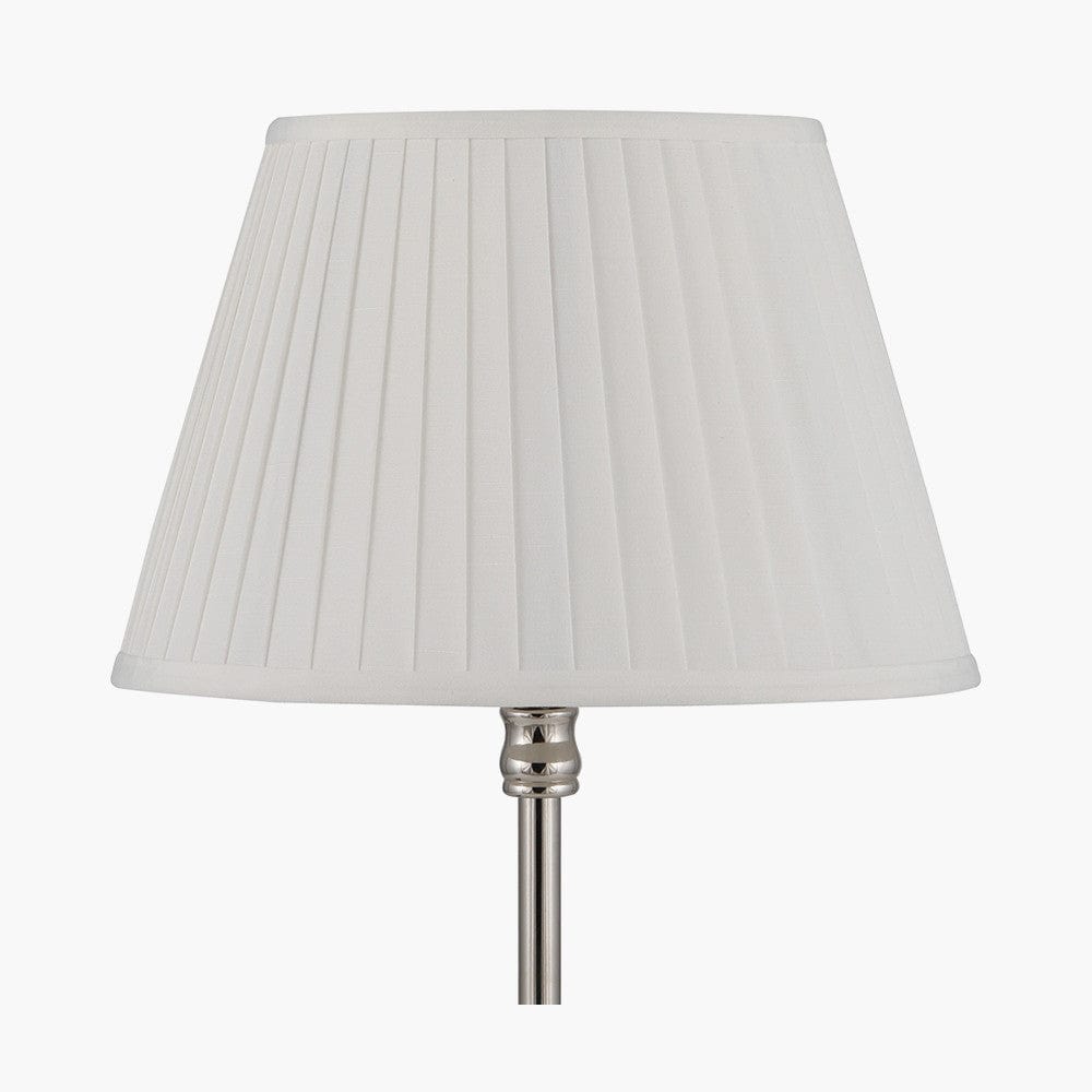 Pacific Lifestyle Lighting Lyndon 30cm Ivory Poly Cotton Knife Pleat Shade House of Isabella UK